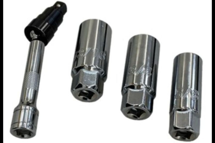 Spark Plug Socket set w 3/8” Quick Release Swivel Extension Bar