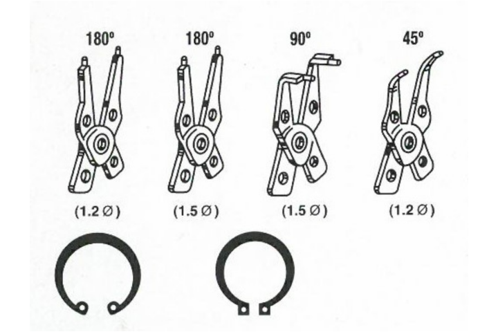 4 IN 1 Snap Ring Plier Set