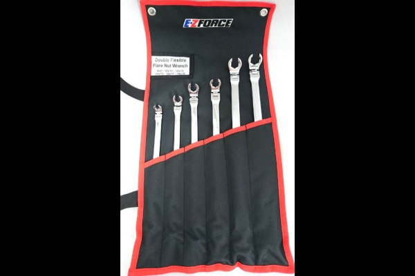 6PCS DOUBLE FLEXIBLE FLARE NUT WRENCH SET 
